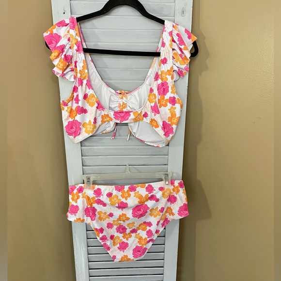 PINK LILY Pink and Orange Bikini Set - Picture 6 of 10